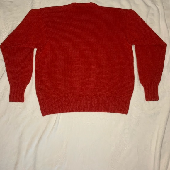 Rare Polo RL 92 Sit Down Bear Red Knit Sweater - Picture 8 of 9
